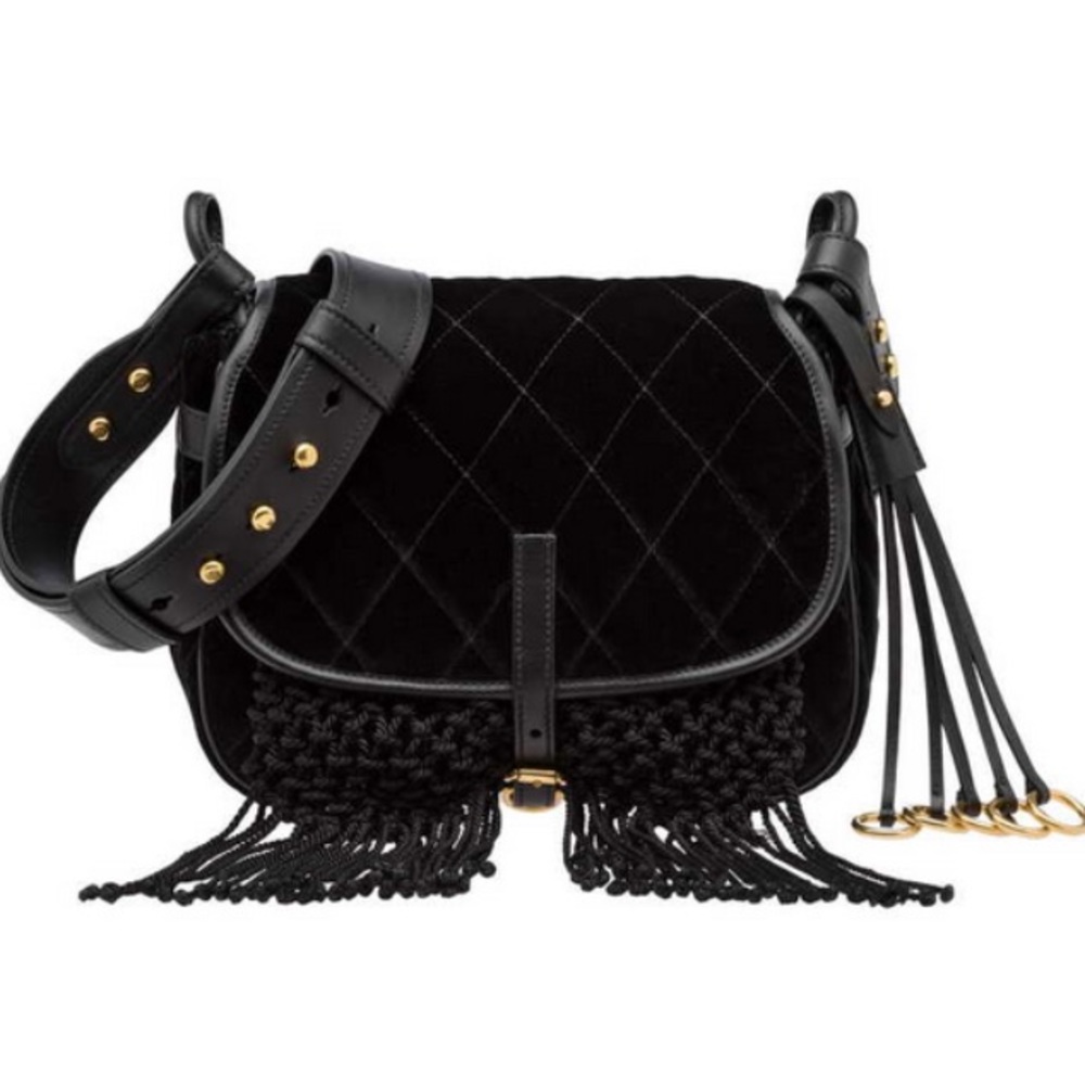 Prada velvet Corsaire handbag new never used